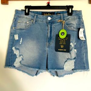 NWT indigo, rain jeans, short size 13